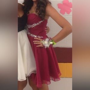 Dark pink homecoming/prom dress Alyce Paris